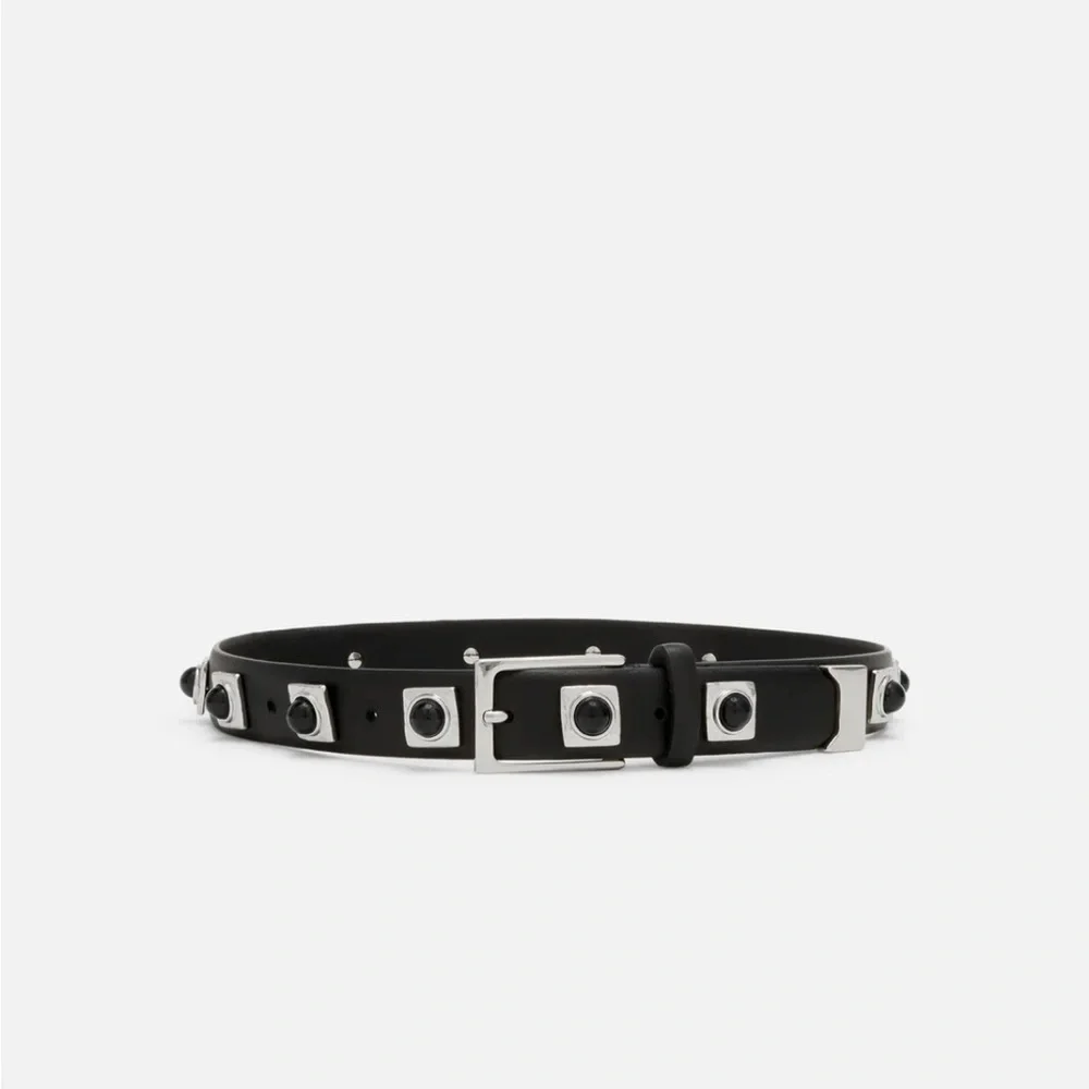 AUREUM Black and Silver Women's Belt - Picture 3 of 11